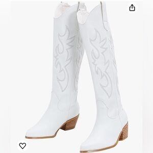 Cowgirl Boots with Sparkly Rhinestone Embroidery, Western Knee High Cowgirl Boot